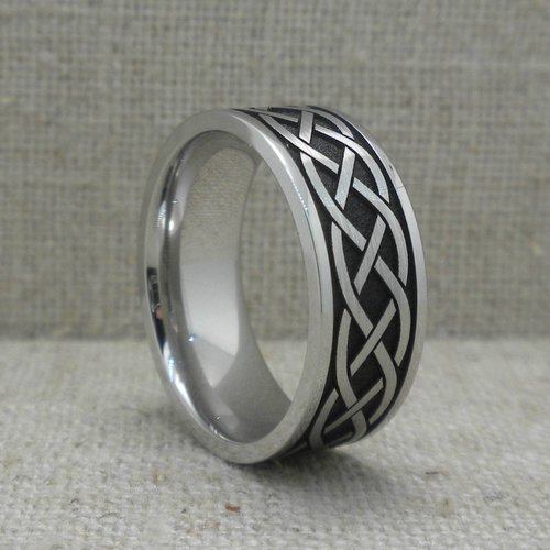 Celtic Knot Wedding Band in Cobalt Chrome