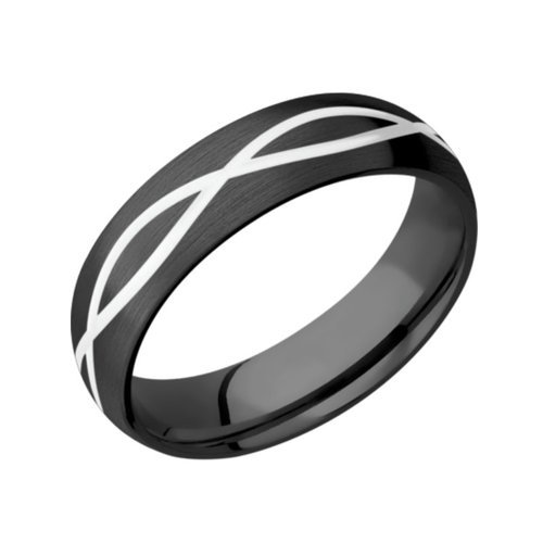 Celtic Infinity Knot Wedding Ring in Black Zirconium
