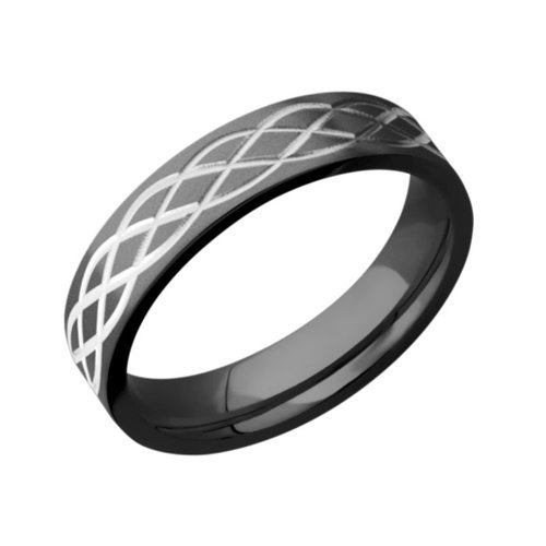 5 mm Celtic Knot Wedding Ring in Black Zirconium