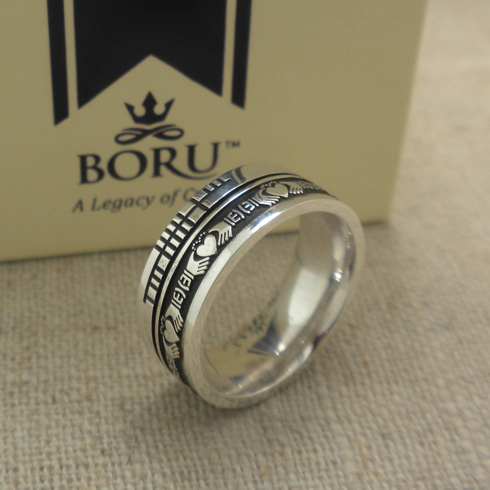 Sterling Silver Claddagh Wedding Ring by Boru