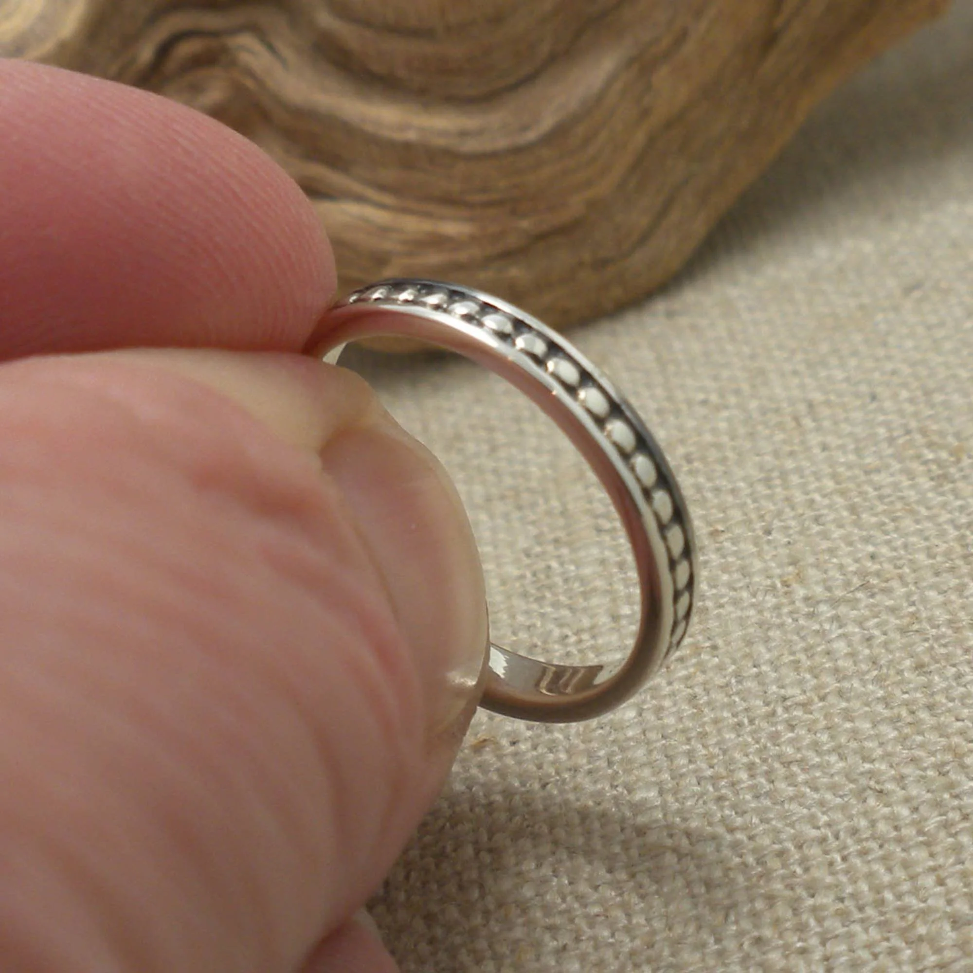 Beaded Rail Ring by Keith Jack