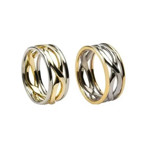 Men's Celtic Infinity Knot Wedding Ring with Trim