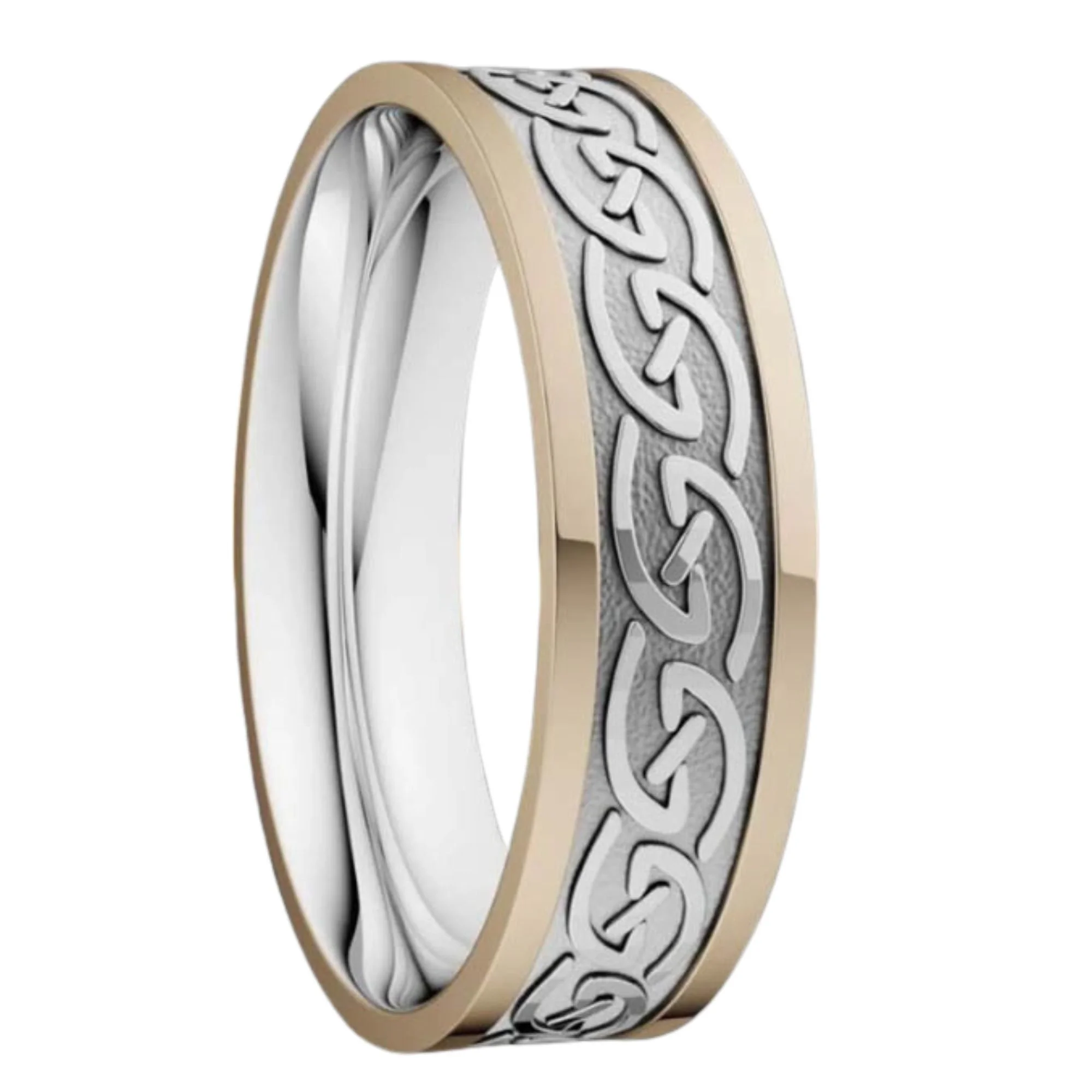 6.5 mm Celtic Waves Wedding Ring by Boru