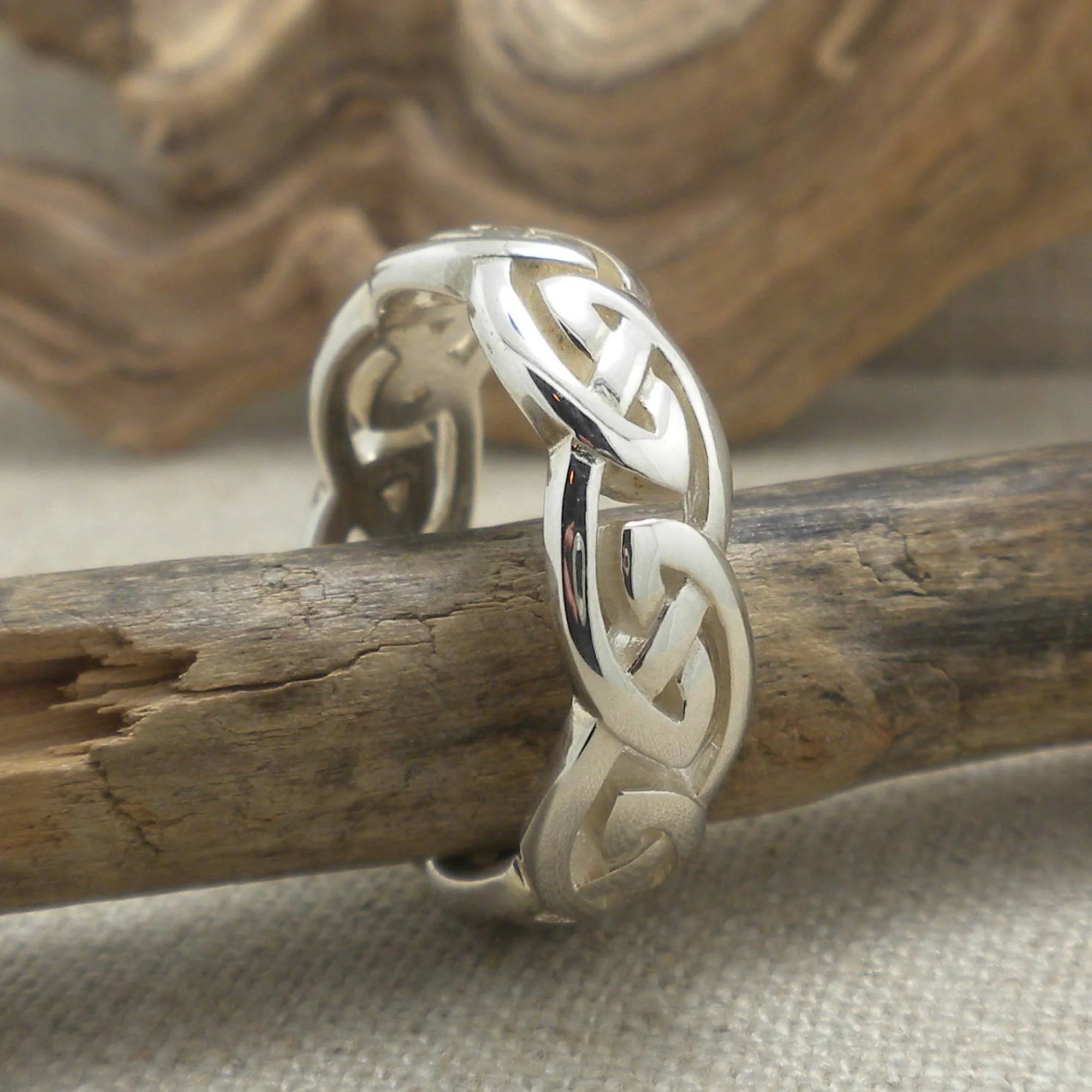 Sterling Silver Celtic Knot Wedding Ring