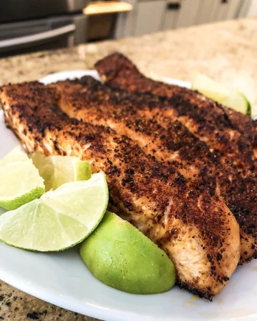 Air Fryer Chili Lime Salmon — Macros with Lil