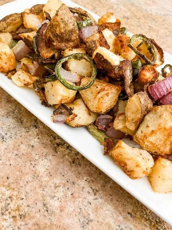 Crispy Air Fryer Breakfast Potatoes with Peppers and Onions — Macros