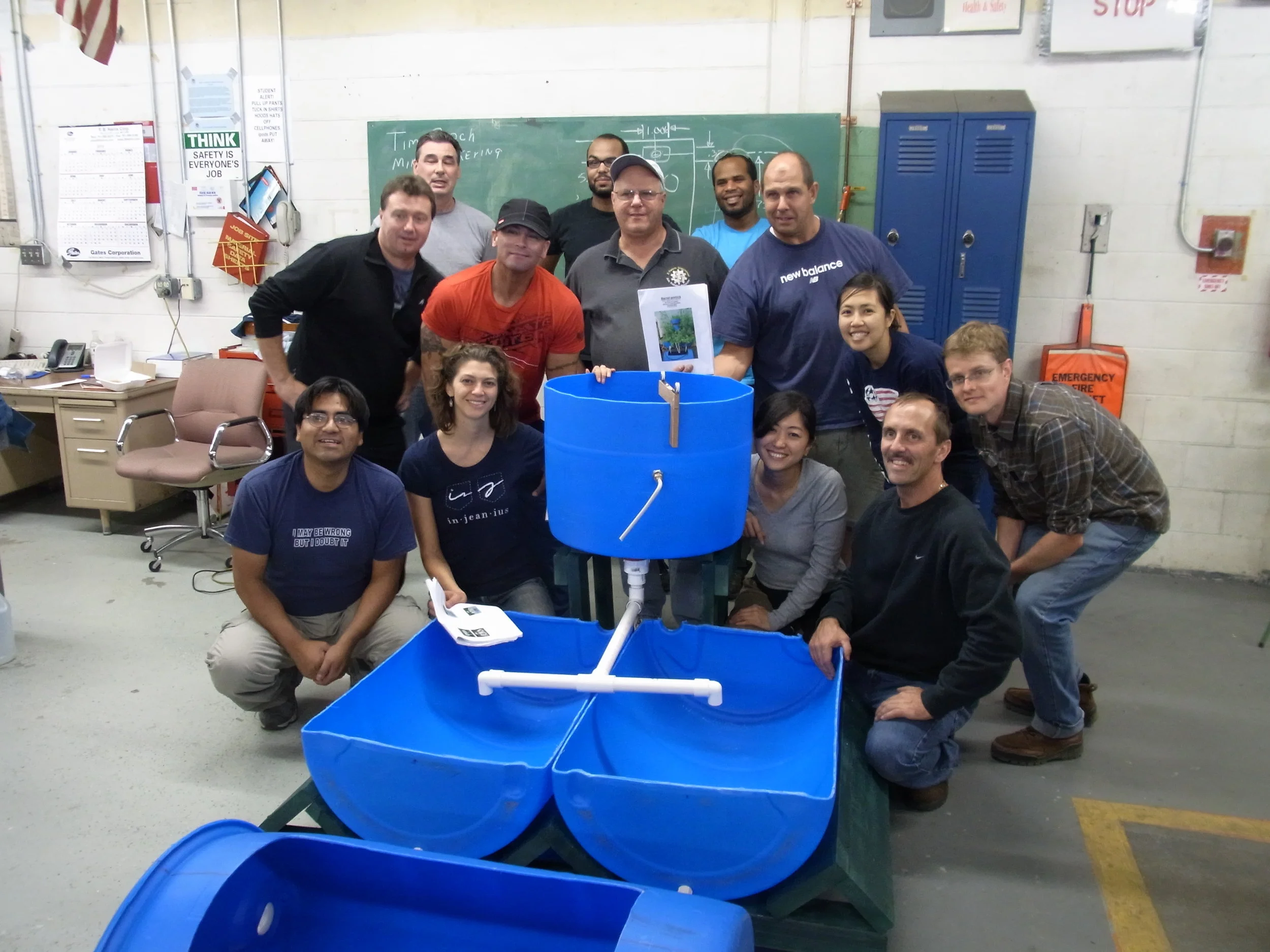 Working with a Group of Machinists, Economic Development Specialists, MIT Community Innovators Lab Members, and Vocational Teachers and Students to Build an Aquaponics Pilot Project