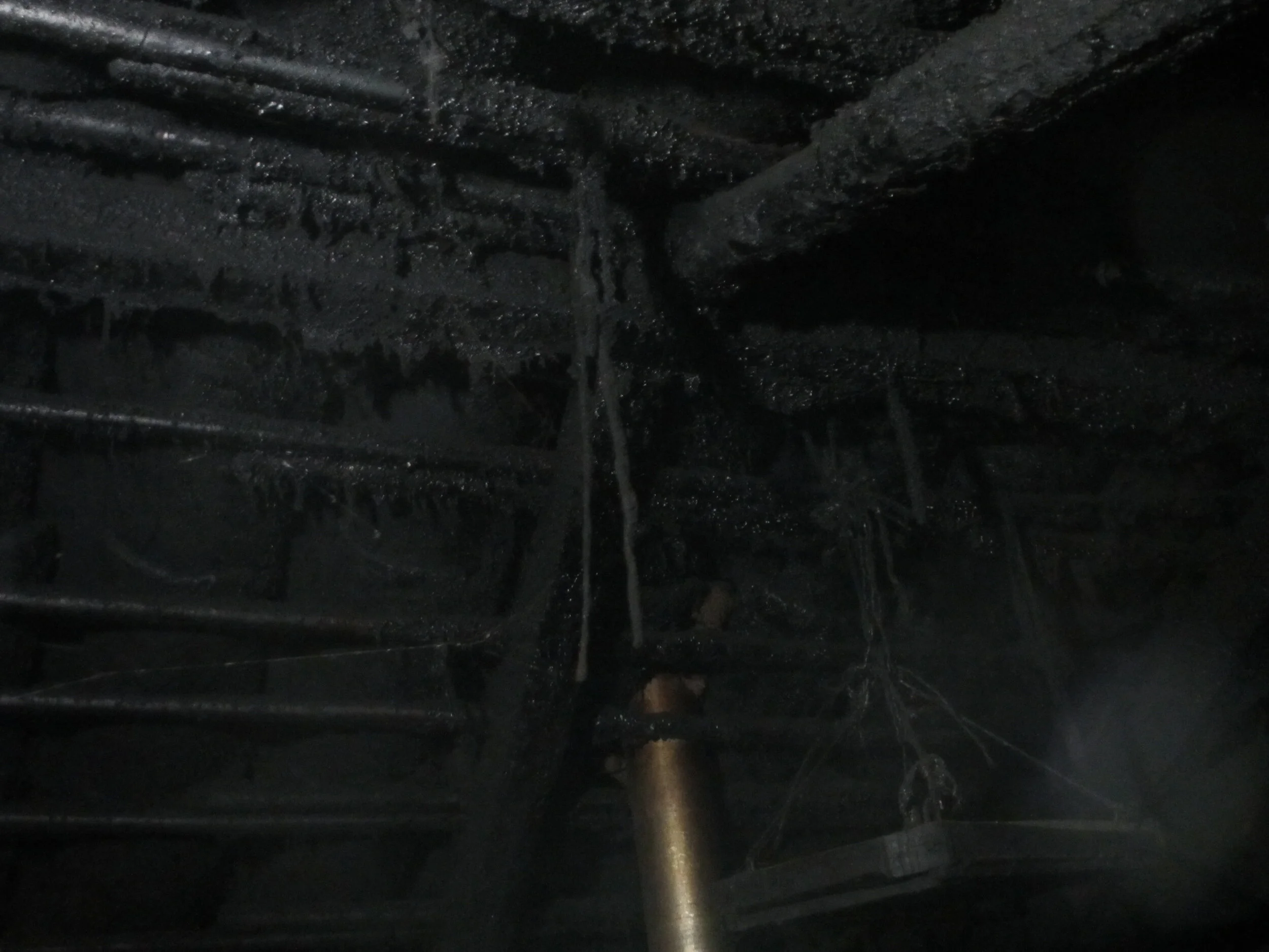 Soot - Typical Accumulation on the Ceiling of a Home With an Unimproved Cookstove