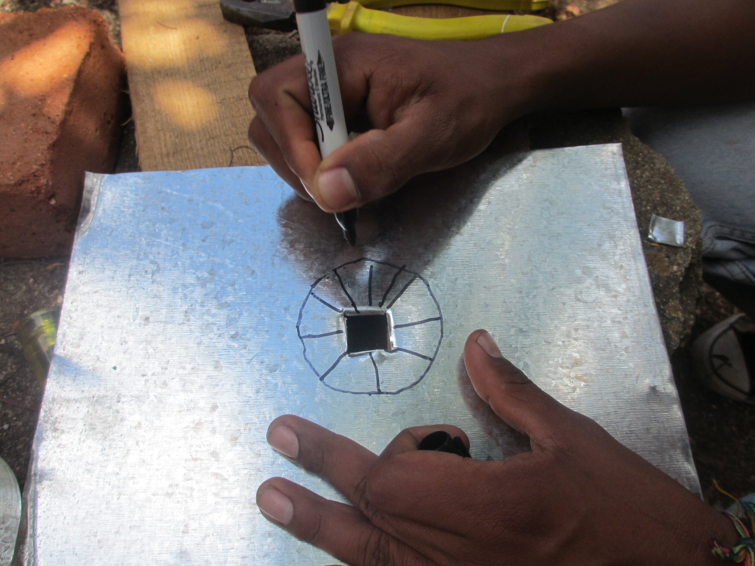 Prepping Sheet Metal for a Bottle Light Installation