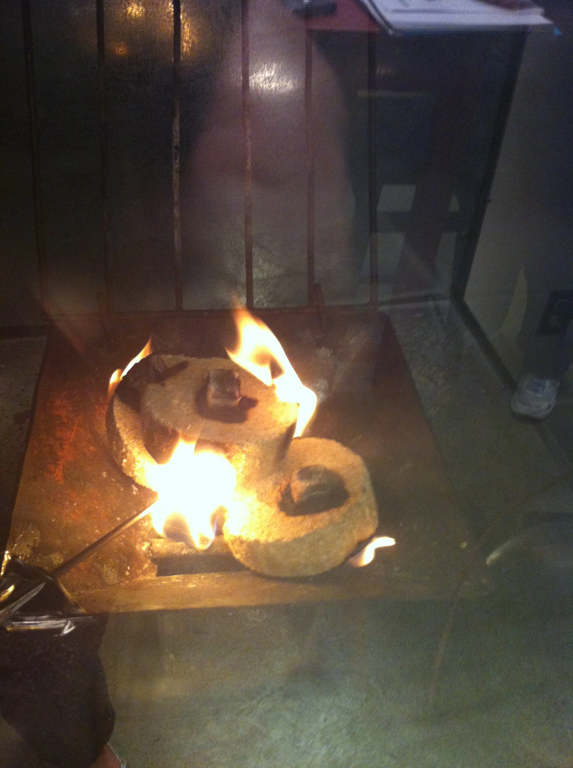 Briquettes Undergoing Emissions Testing