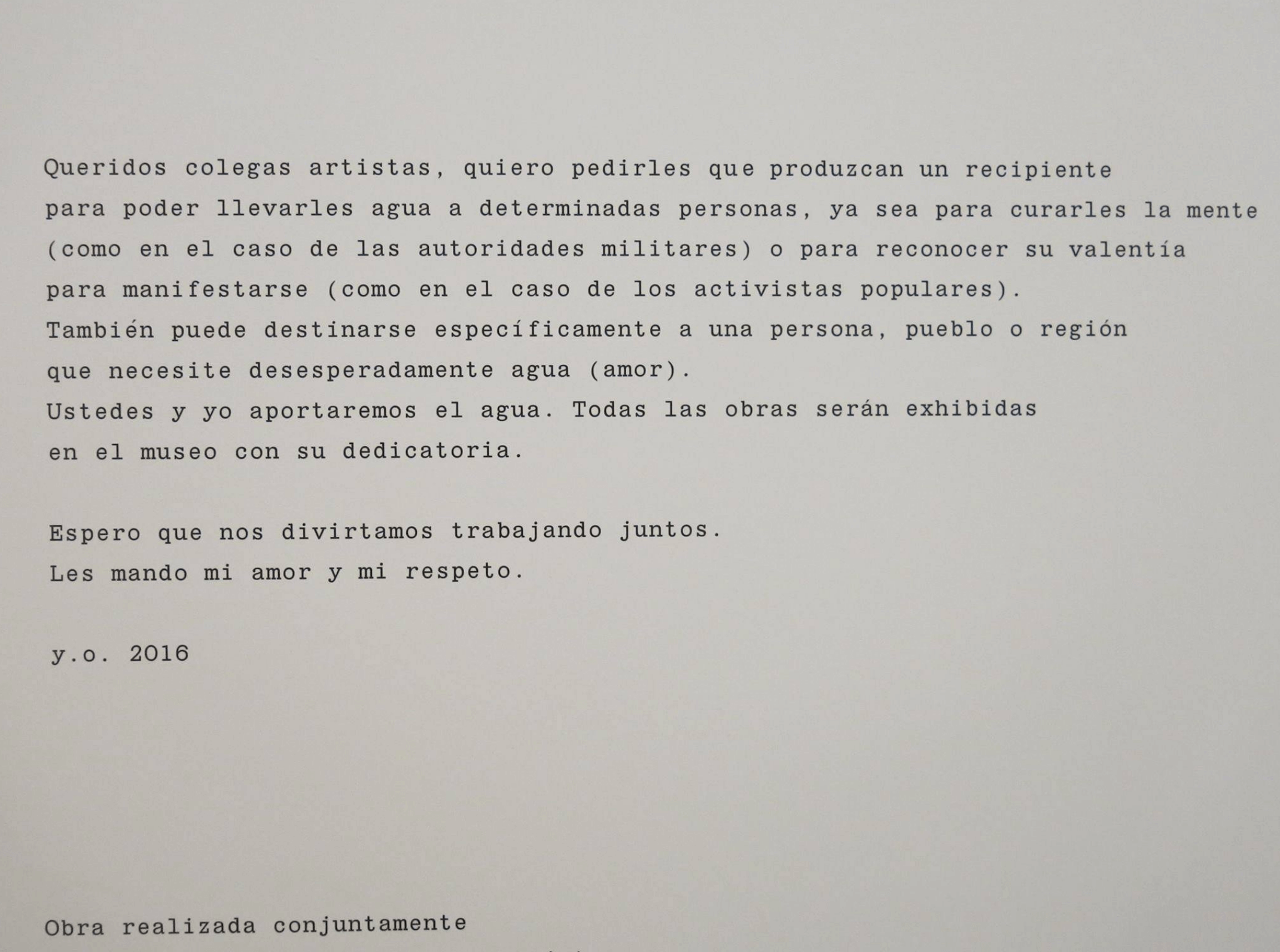 Platycerim bifurcatum The Water Event (Yoko Ono, Dream Come True) Malba, 2016
