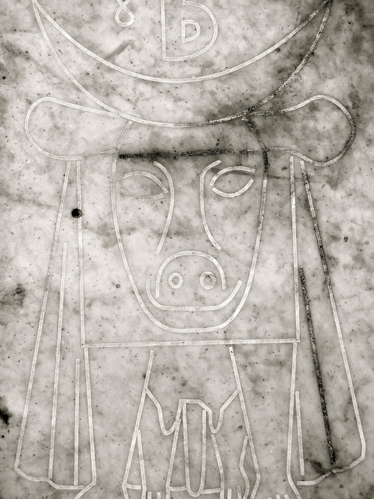 Maze of archetypes (Borges Xul Solar Route). Engraved marble plates (60 x 40 cm). Buenos Aires, 2015