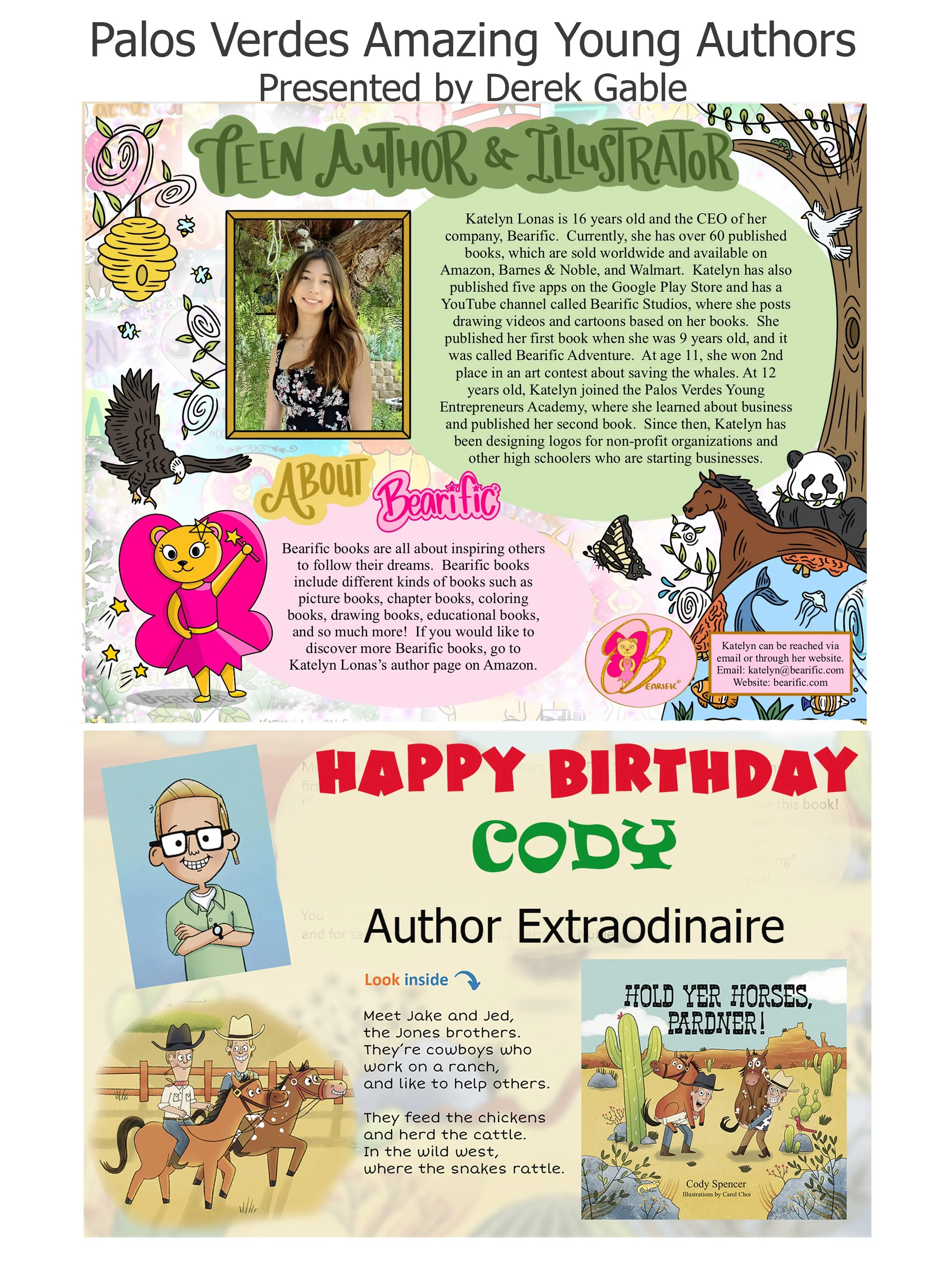 Palos Verdes Amazing Young Authors By Inventor, Mentor, Former Mattel Design Director and More Derek Gable