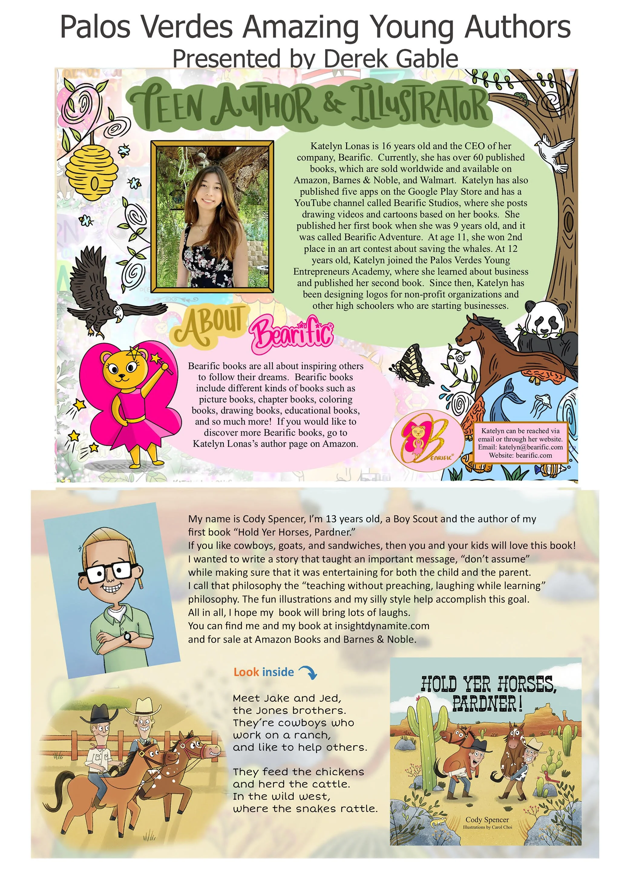 Palos Verdes Amazing Young Authors By Inventor, Mentor, Former Mattel ...