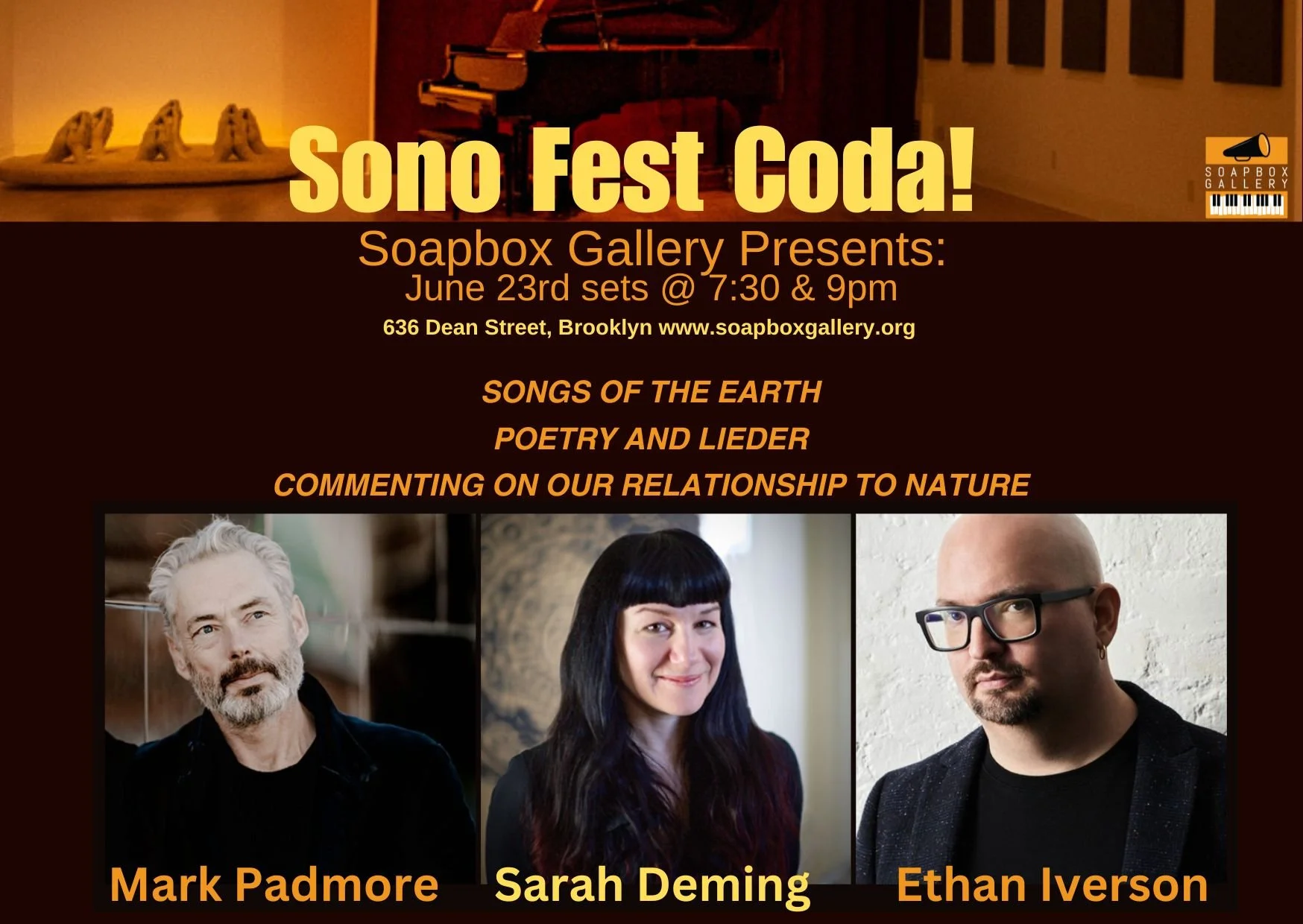June 23: Tenor Mark Padmore at Soapbox Gallery