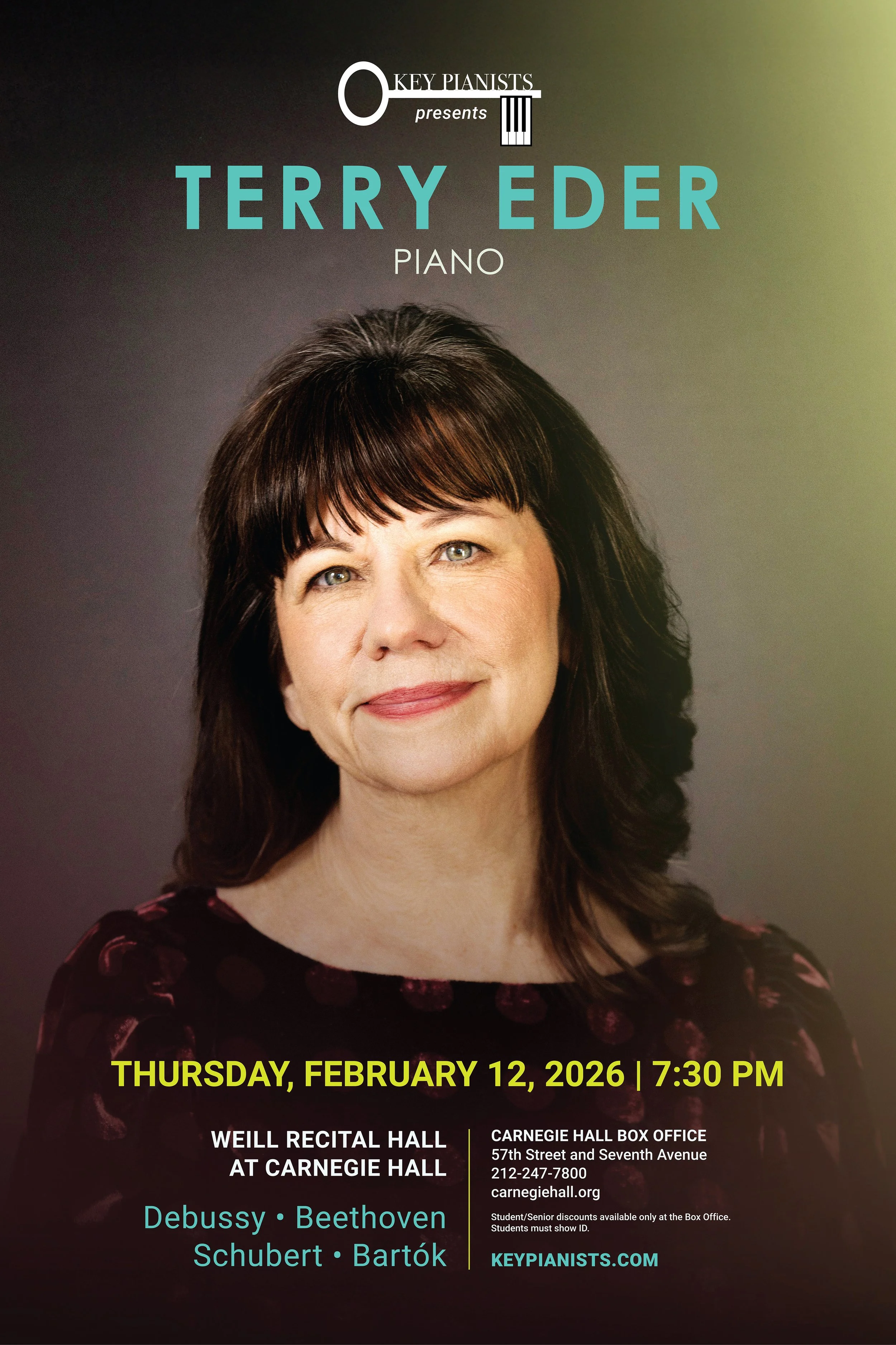 Feb. 12: pianist Terry Eder performs music by Bartók and more