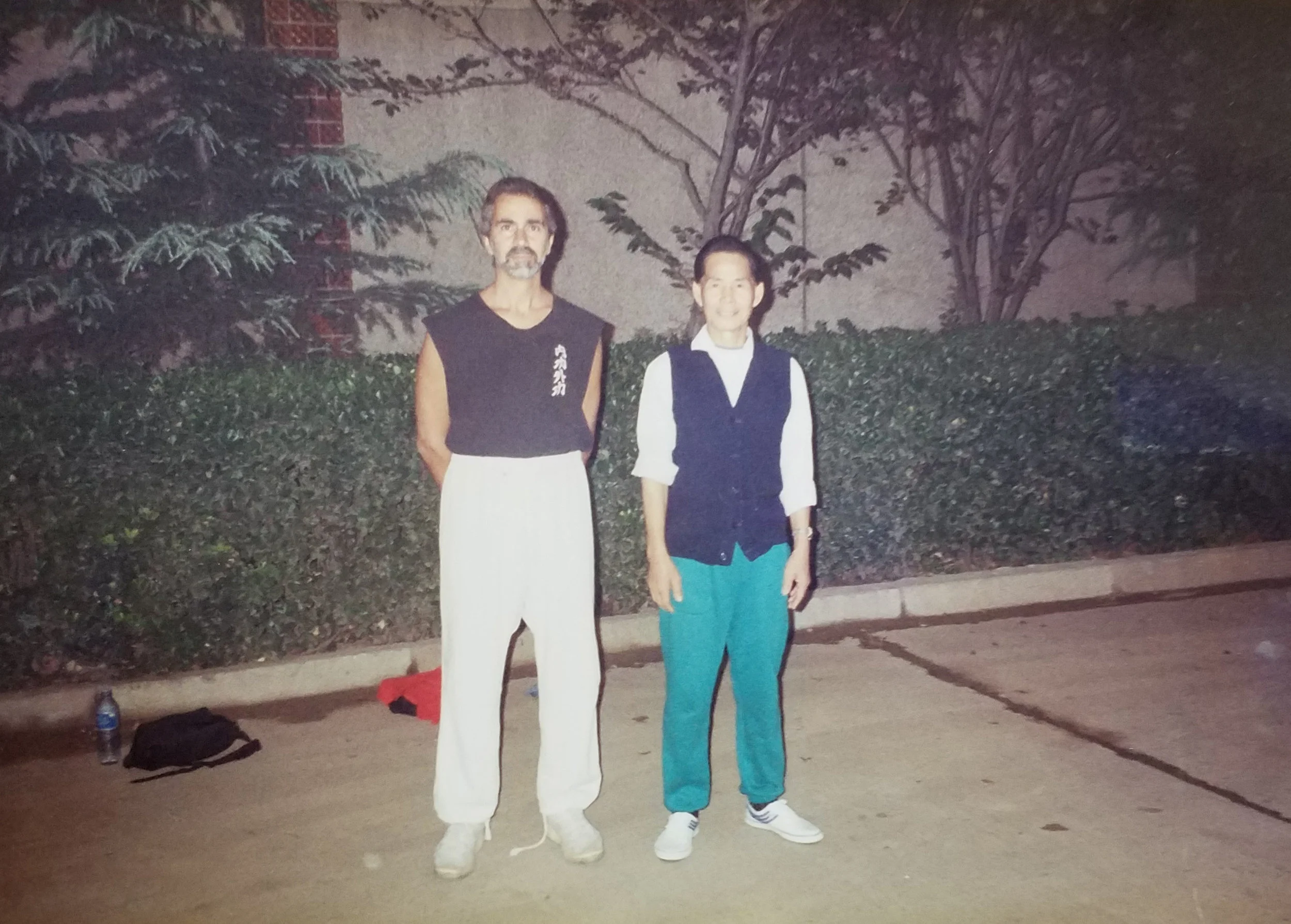 Master Paolillo with Master Hing Ling Kwan during one of their Baguazhang training sessions in Zhengzhou, China, 1993.