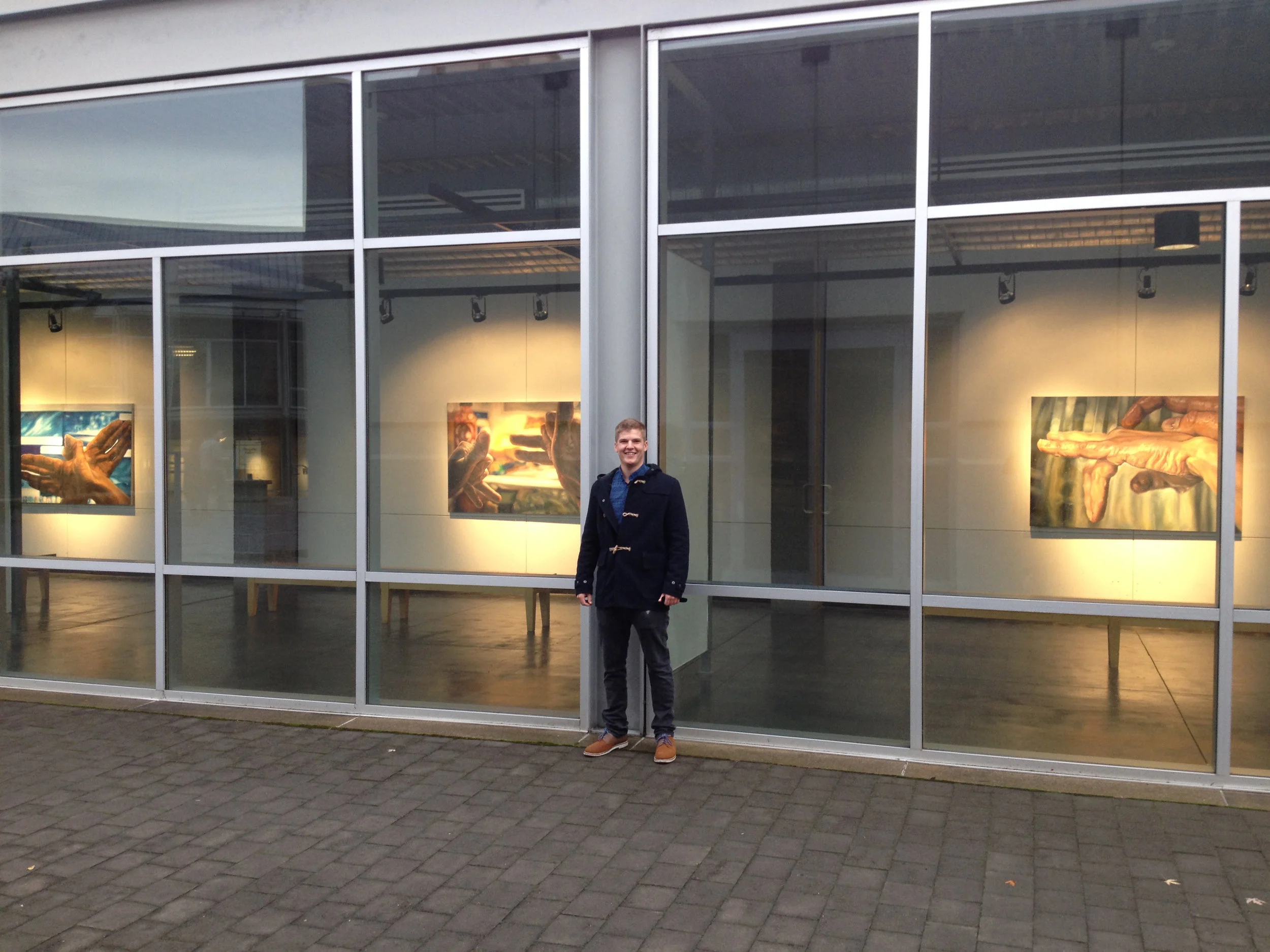 Nick Leppmann at "Entrapment" show at the Thorndike Gallery in Ashland, OR.