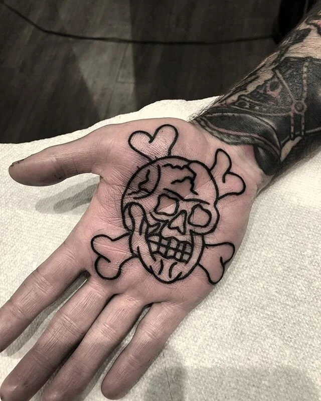 Here is the pic of the Palm tattoo for @ben.is.dead , thank you so much for trusting me!! , I wanna do moreeee like this!! Send me dm if you are interested. Also take a look at the tattoos that Ben is making 👉 @ben.is.dead ,, Done at @outsider.colle
