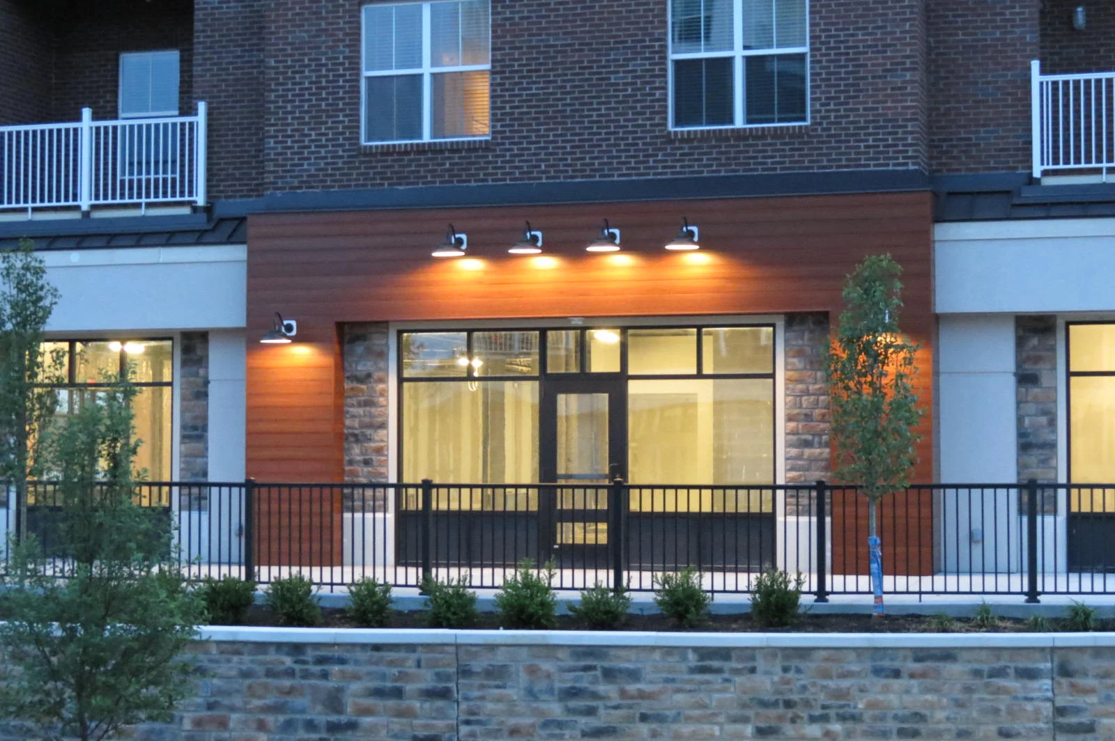 One of the retail space entrances