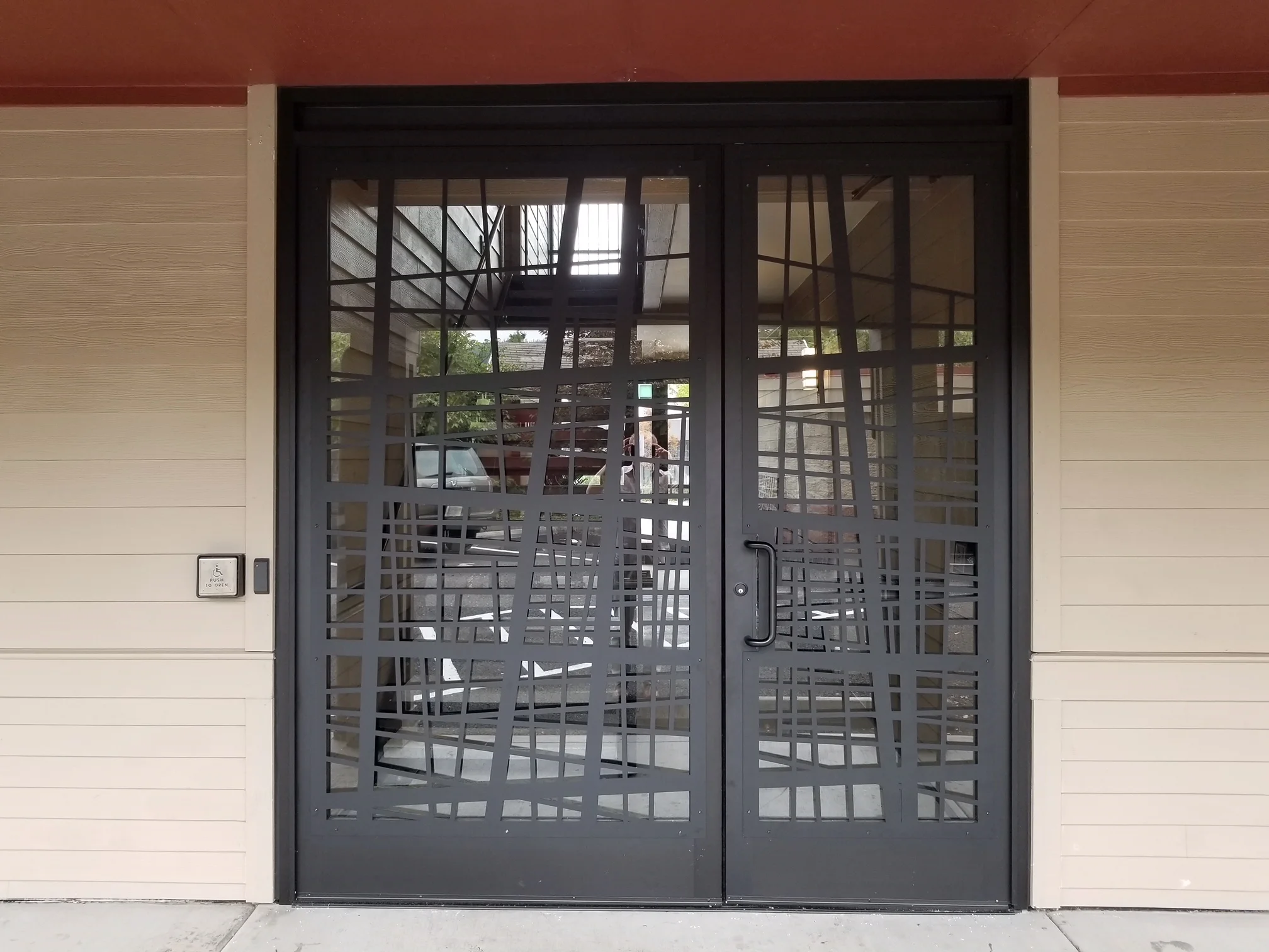 Security gates, Louis York Apartments, St. Johns.
