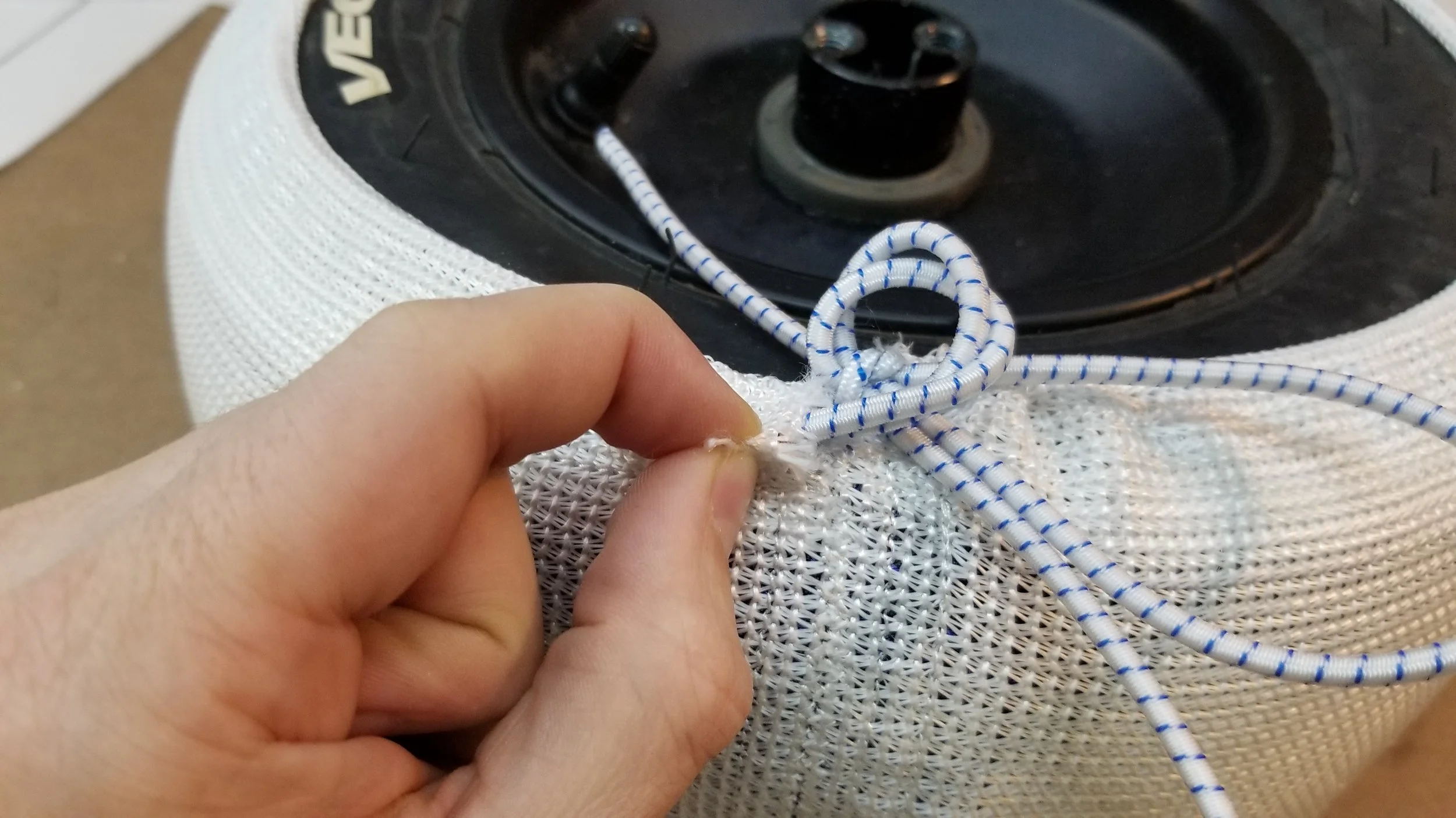 Pinch and lift to create an opening