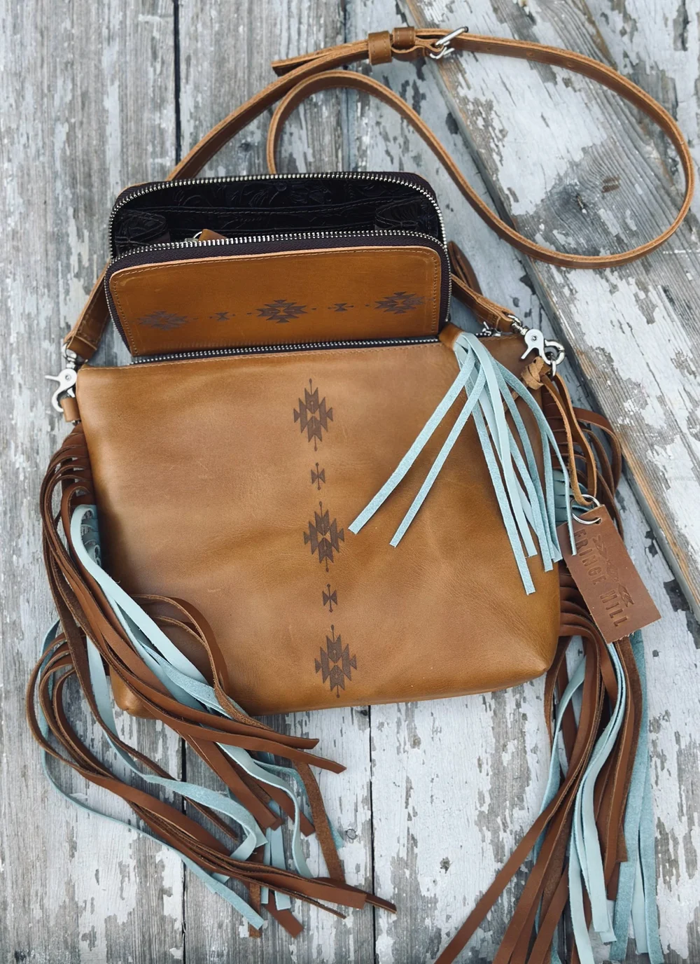 Zip Wallet Engraved — Fringe Hill Design