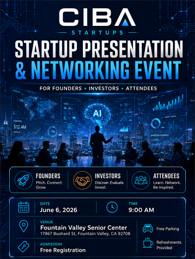 CIBA Startups: Startup Presentation and Networking Event 6/6/26