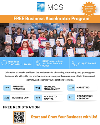 Business Accelerator Program | Tuesdays, 7/7/26 - 8/11/26