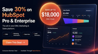 Weekly Deal : HubSpot | Save up to $18,000/year