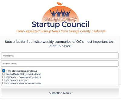 Free Orange County Startup News