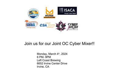 Orange County Cybersecurity Mixer Orange County Cybersecurity Mixer