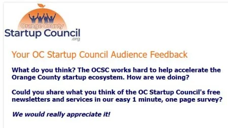 OCSC Survey 0725 OC Startup Council Survey 0725