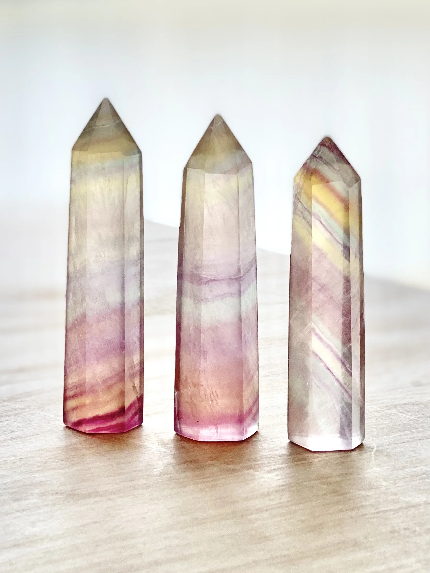 RAINBOW FLUORITE POINTS