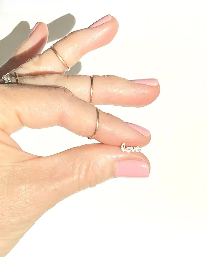 LOVE STUD | 14k GOLD