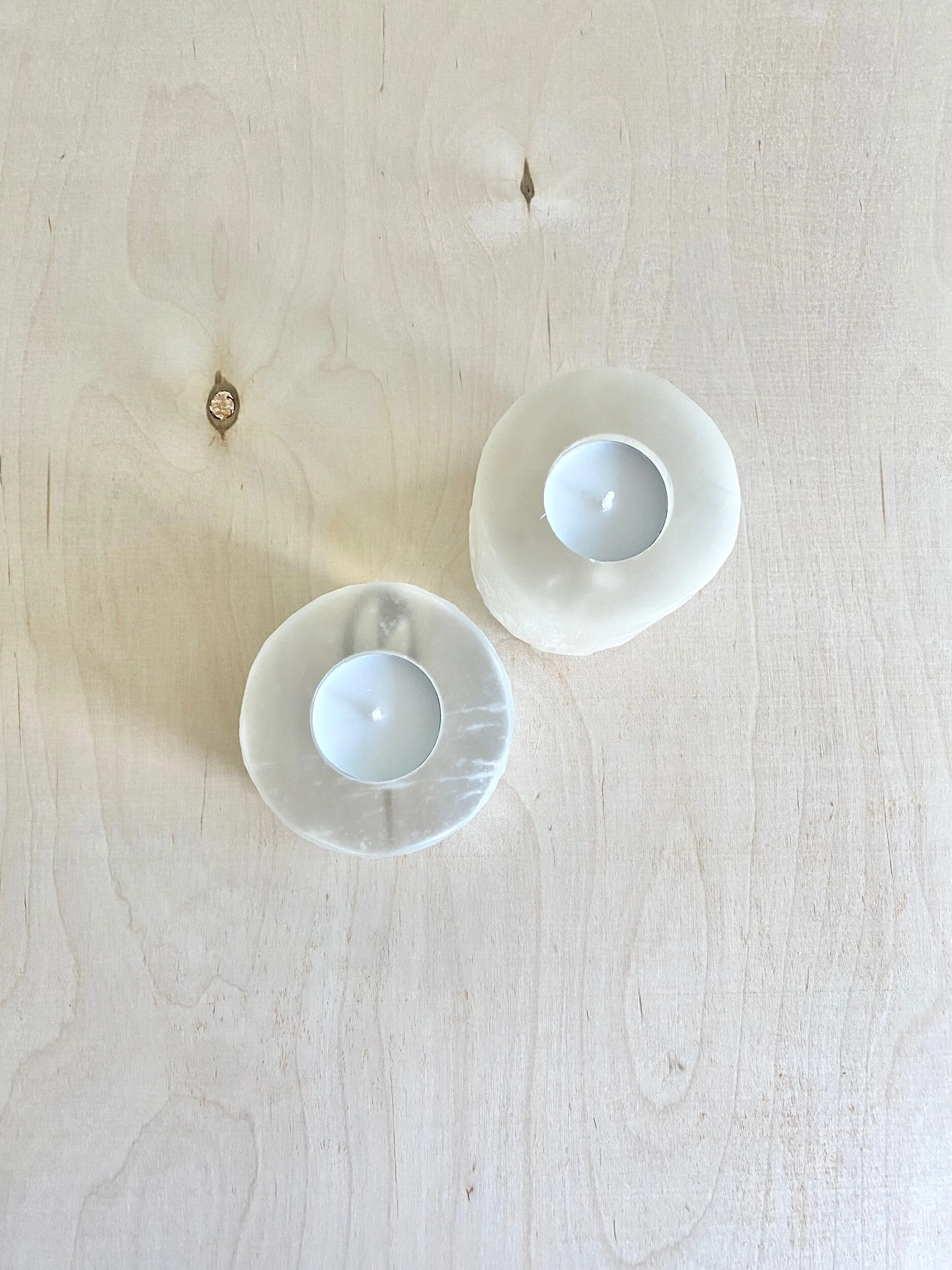 SELENITE TEA LIGHT HOLDER