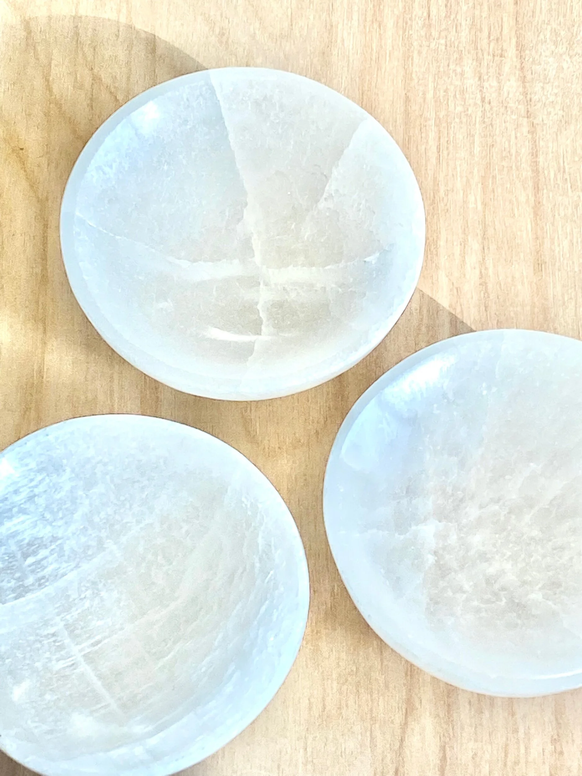 WHITE SELENITE BOWLS