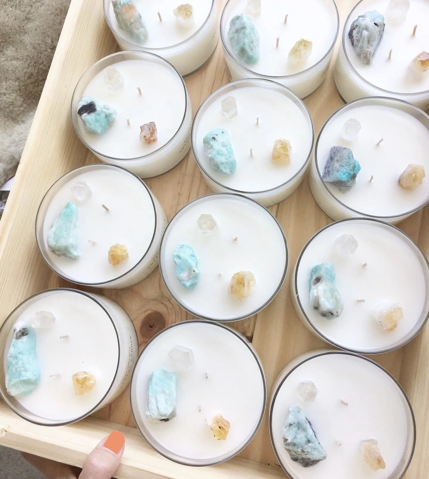 MOON MILK CRYSTAL CANDLES