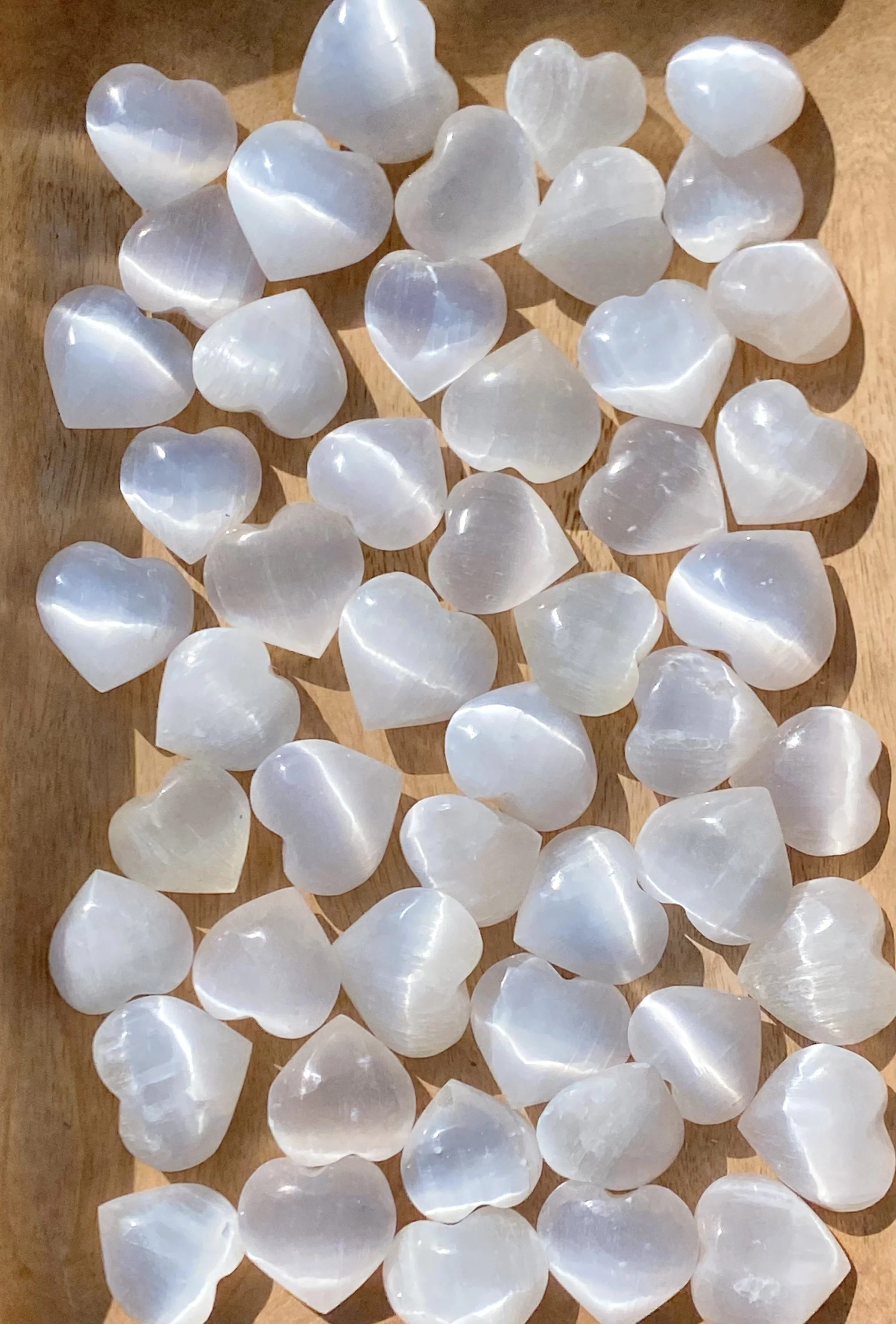 NEW! Selenite Crystal Hearts | 2 for $10