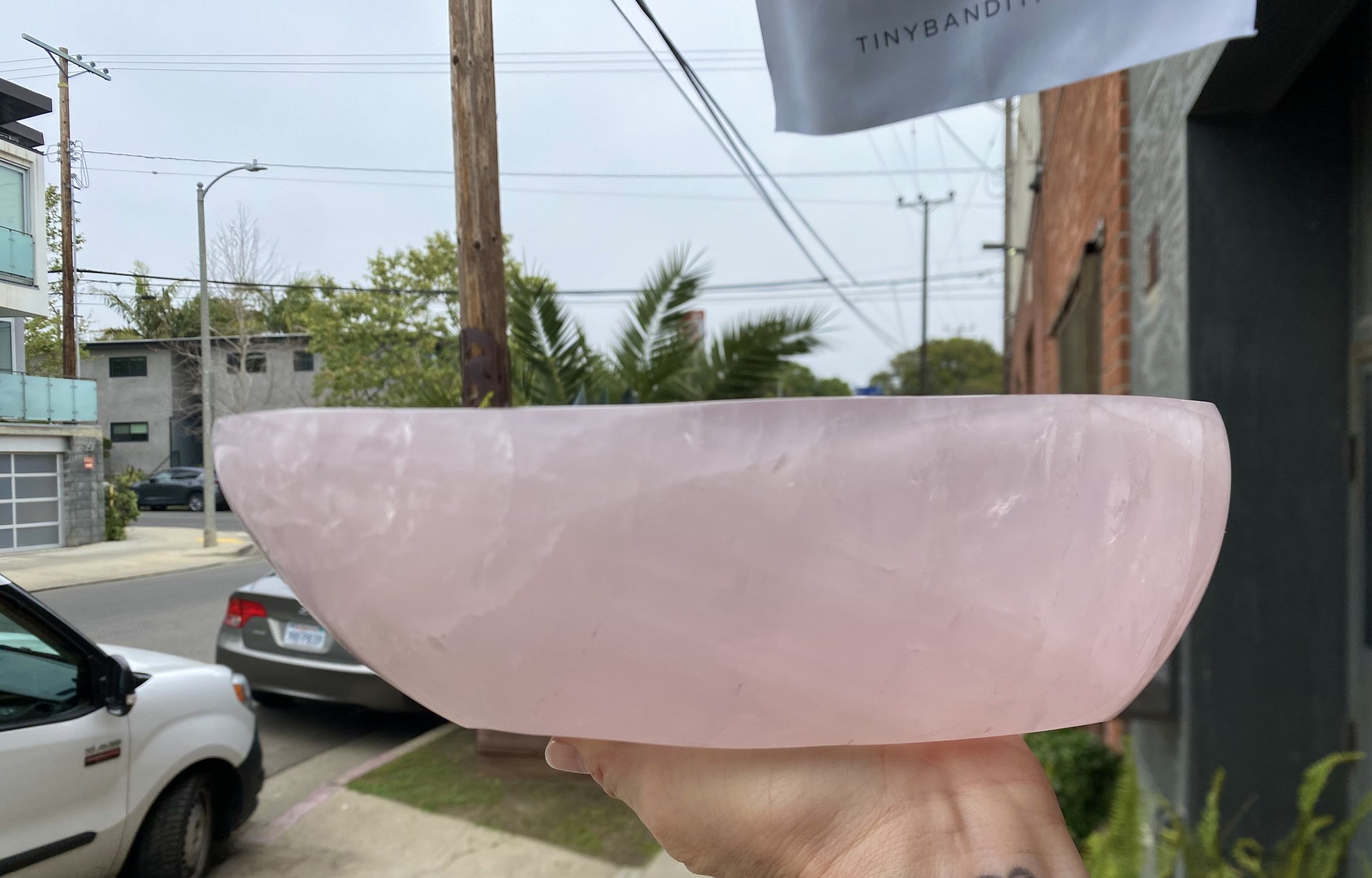 ROSE QUARTZ BOWL