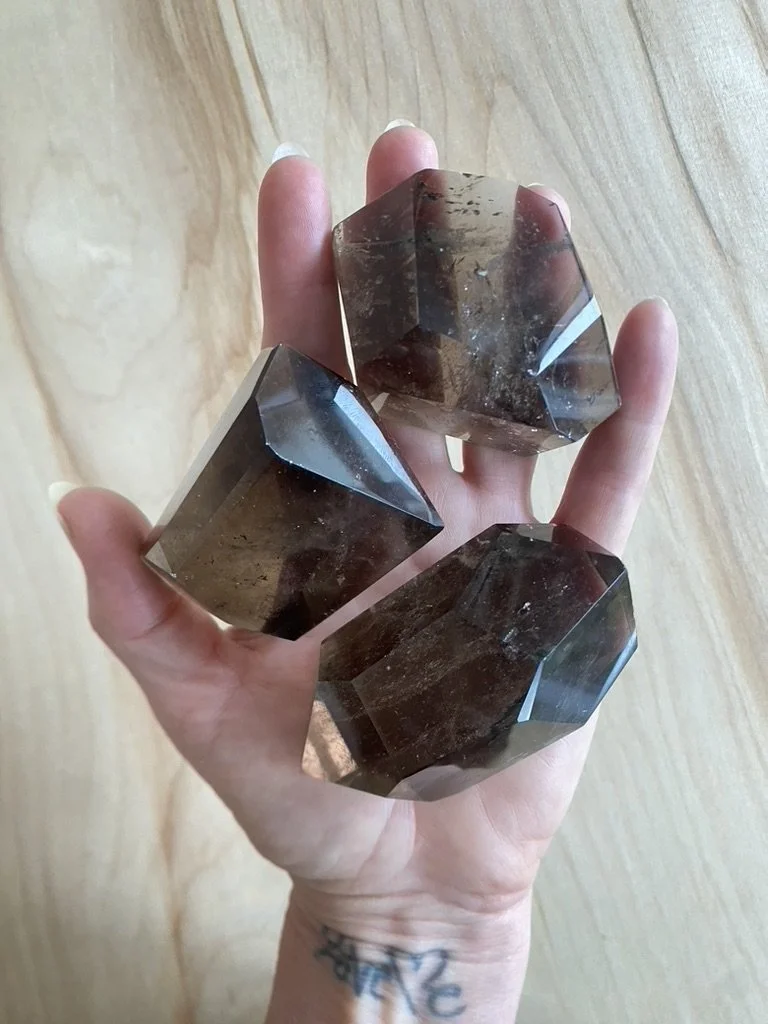 NEW! SMOKY QUARTZ GEO CUTS