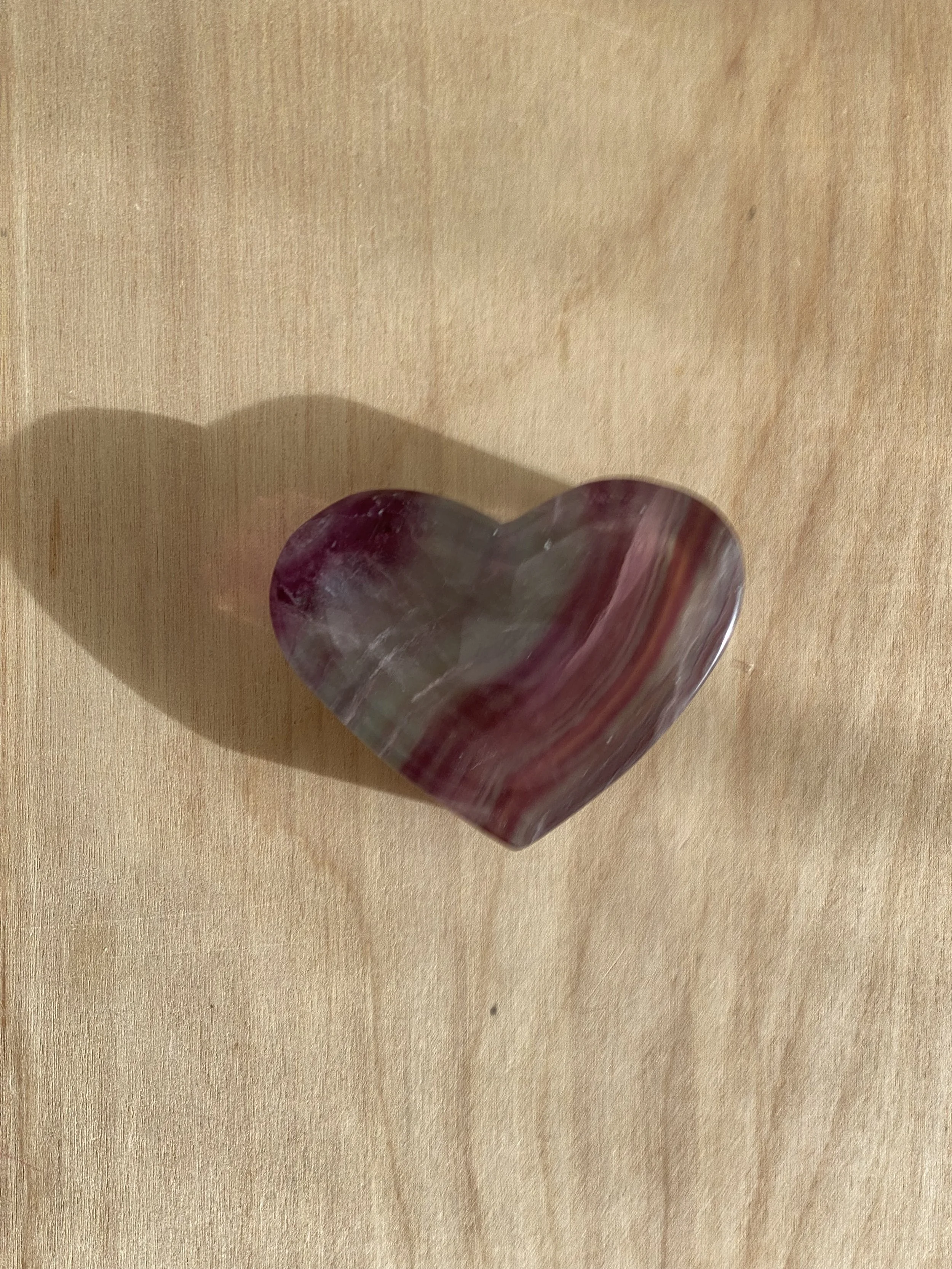 RAINBOW FLUORITE HEART DISHES
