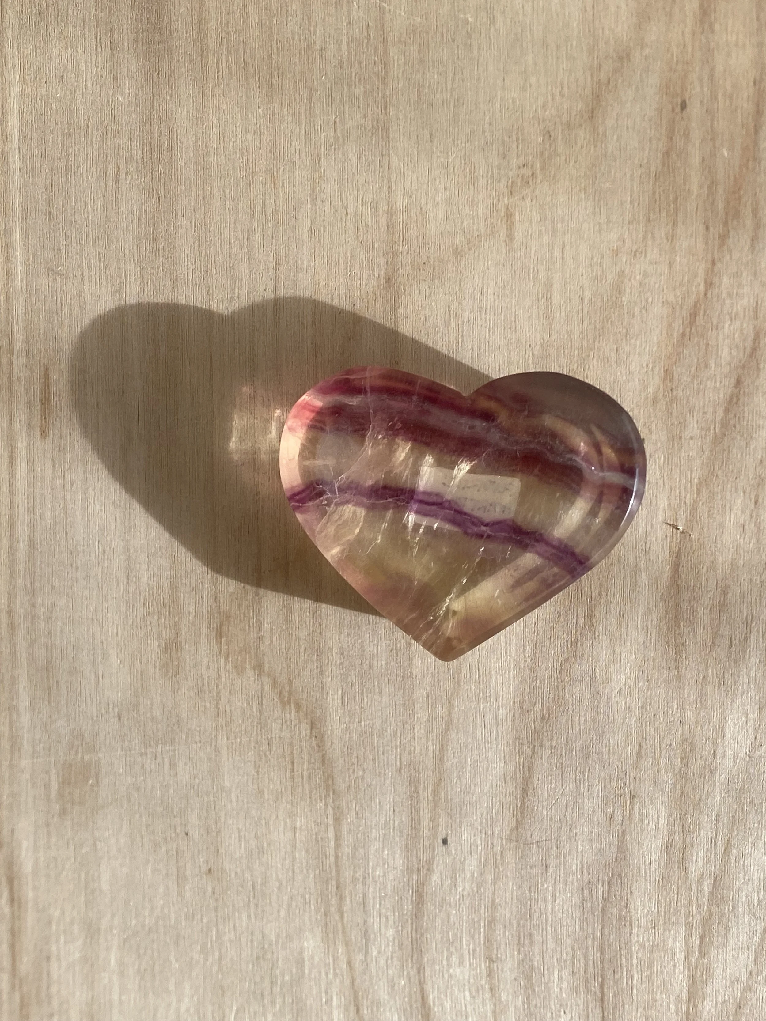 RAINBOW FLUORITE HEART DISHES