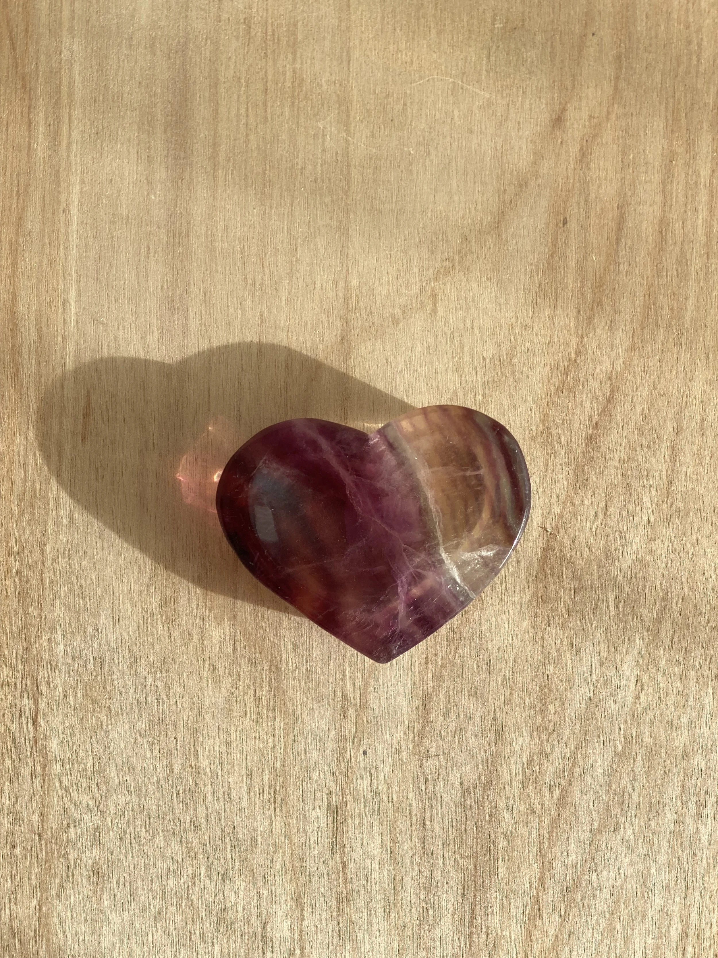RAINBOW FLUORITE HEART DISHES