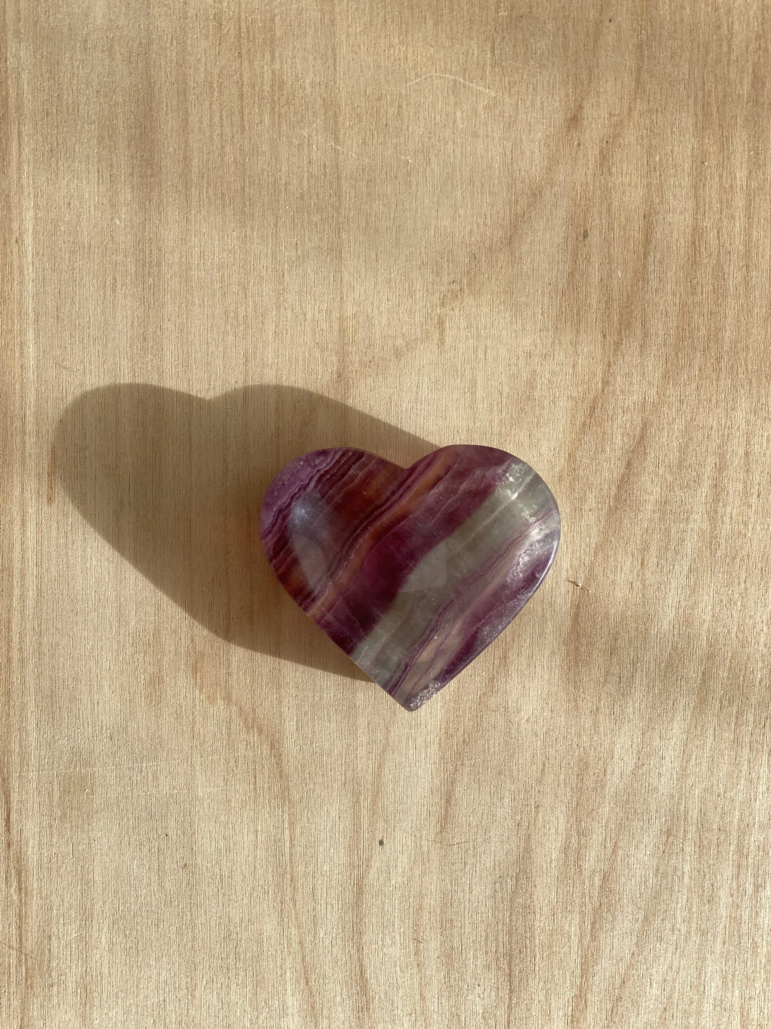 RAINBOW FLUORITE HEART DISHES