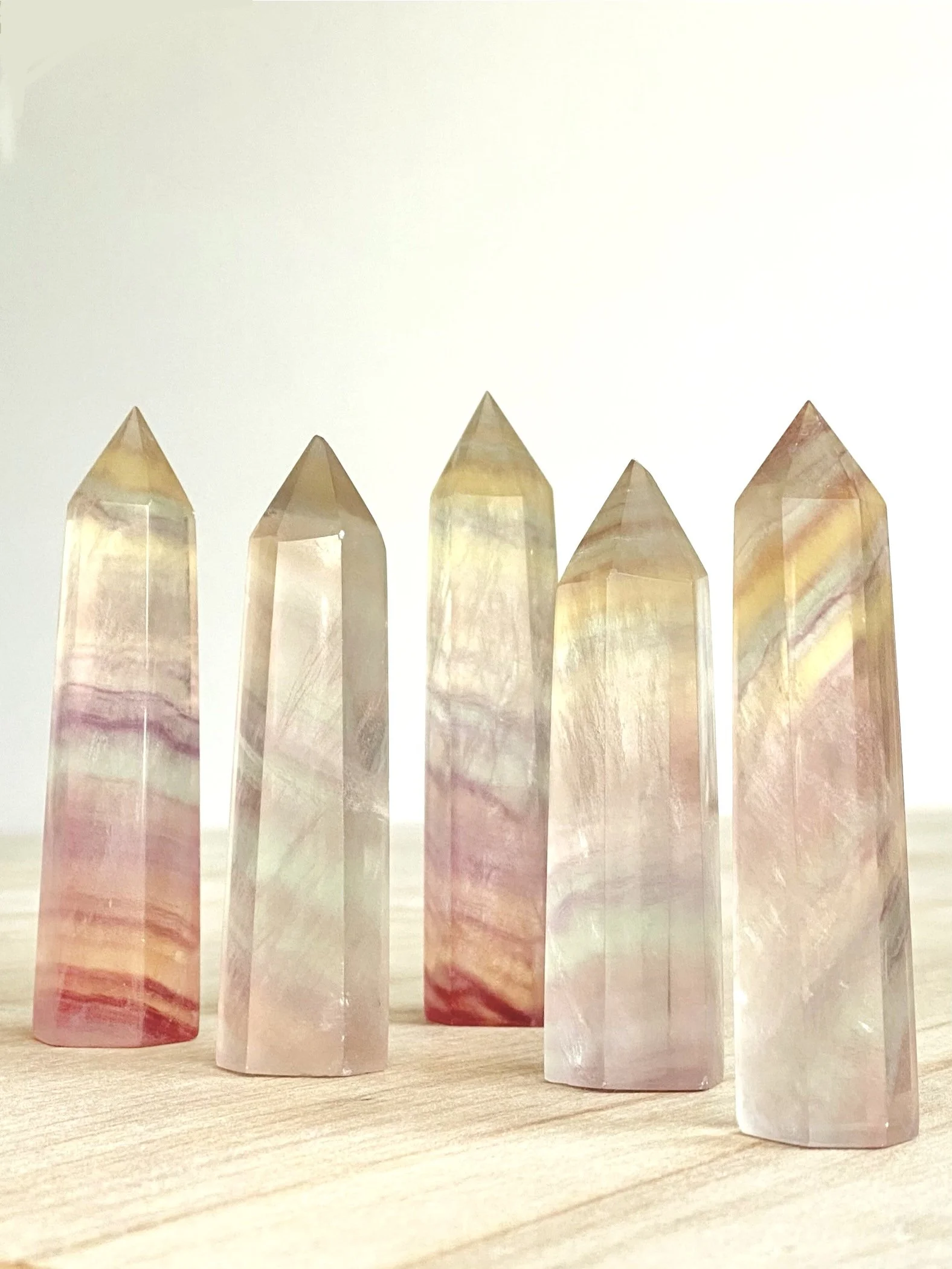 RAINBOW FLUORITE POINTS