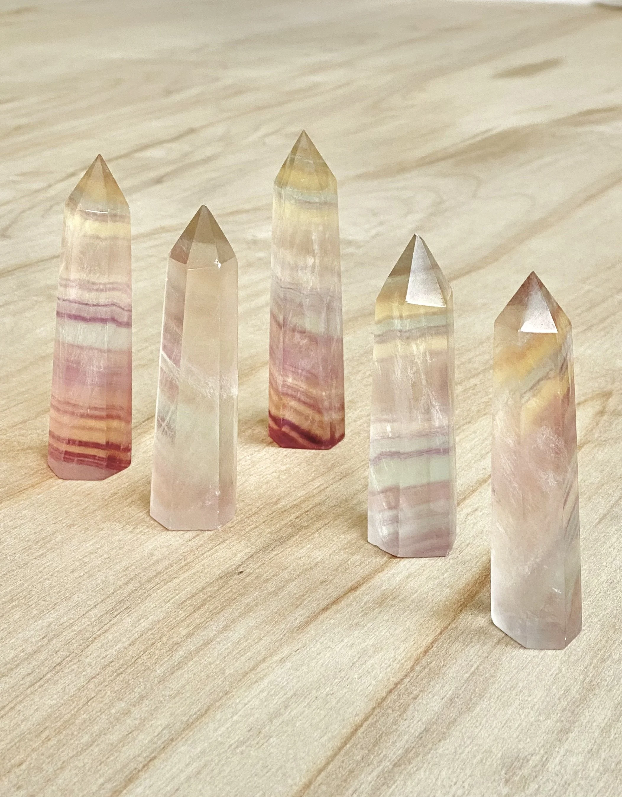 RAINBOW FLUORITE POINTS