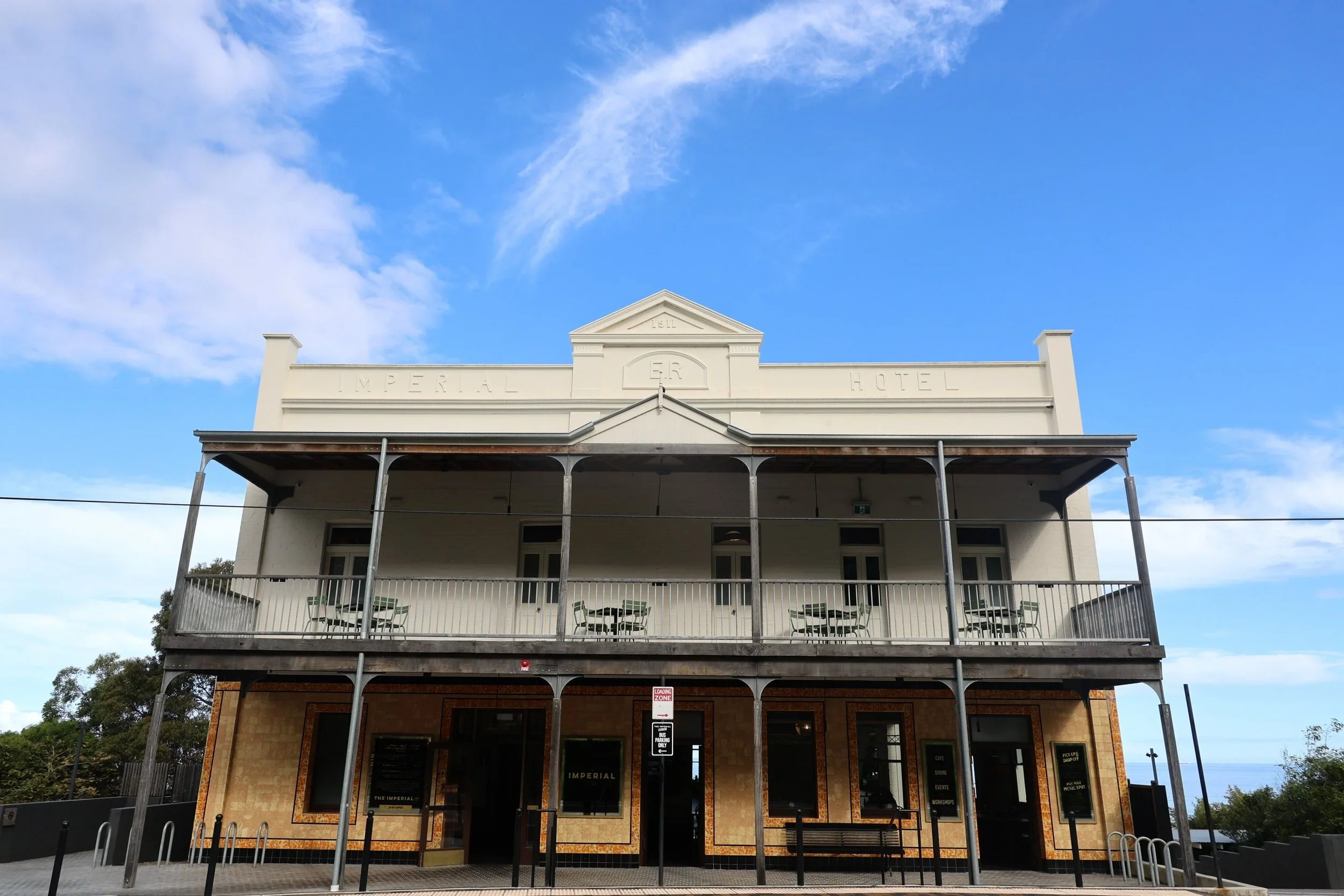 The Imperial Hotel Clifton facade on Lawrence Hargrave Drive, NSW South Coast, built 1911