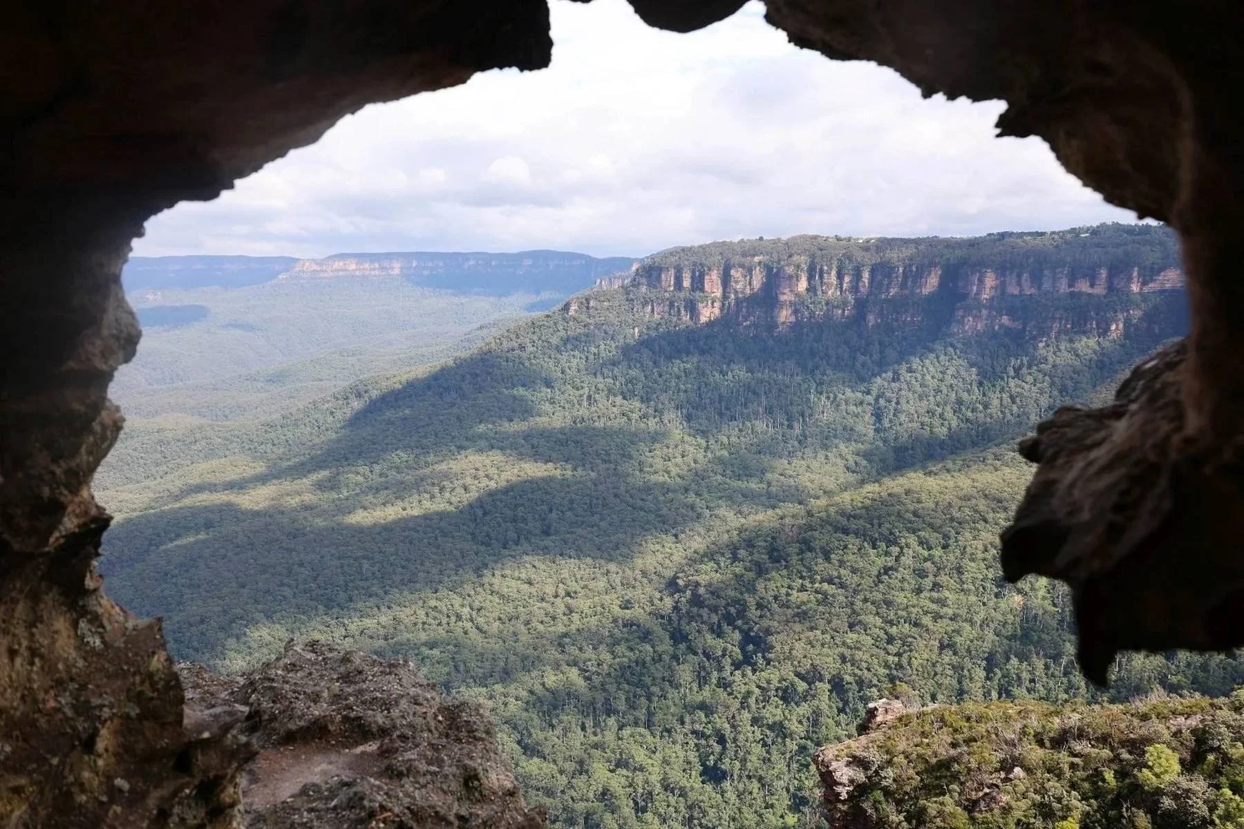 Valley view through sandstone