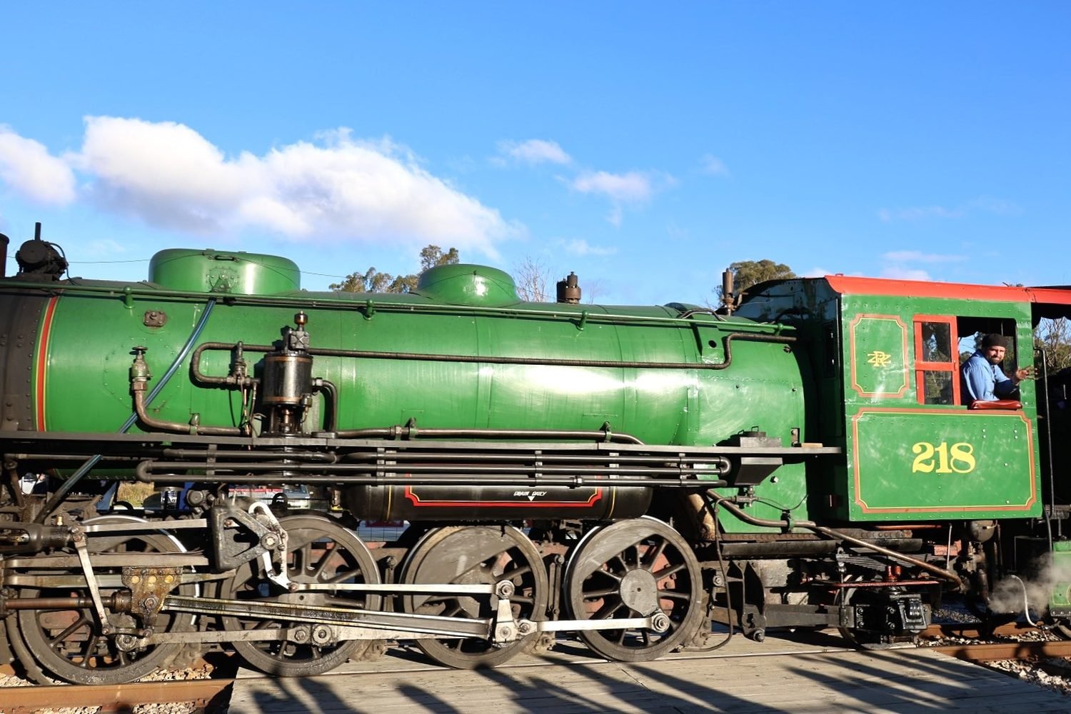 Heritage steam locomotive 218 at the Zig Zag Railway, Blue Mountains
